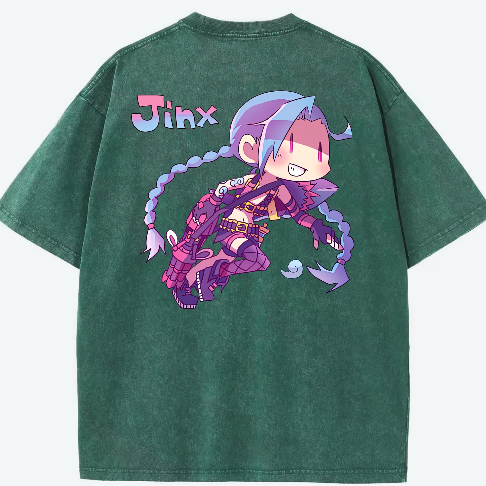 リーグ・オブ・レジェンド League of Legends LOL 綿100% ヴィンテージ風 半袖Tシャツ（背面プリント）
